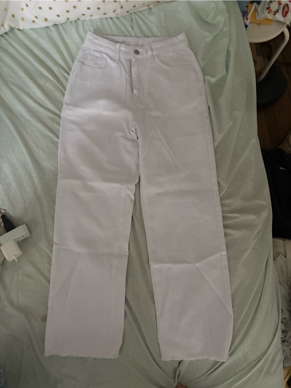 SHEIN White Straight Leg Pants
